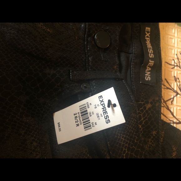 Snakeskin print black Express Jeans - Picture 6 of 6